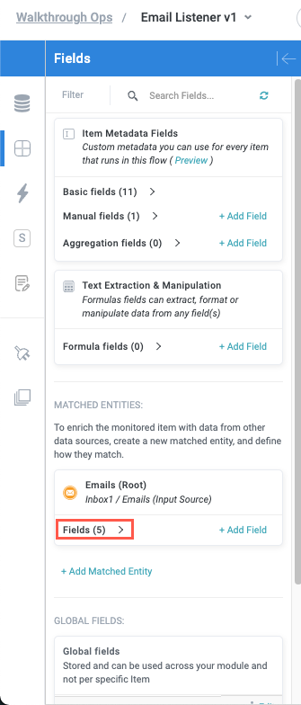 Matched Entity Fields