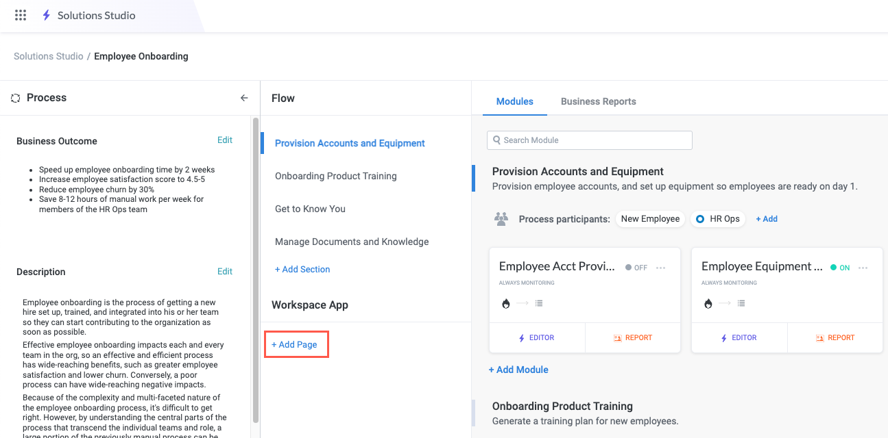 Add and Configure an App Page