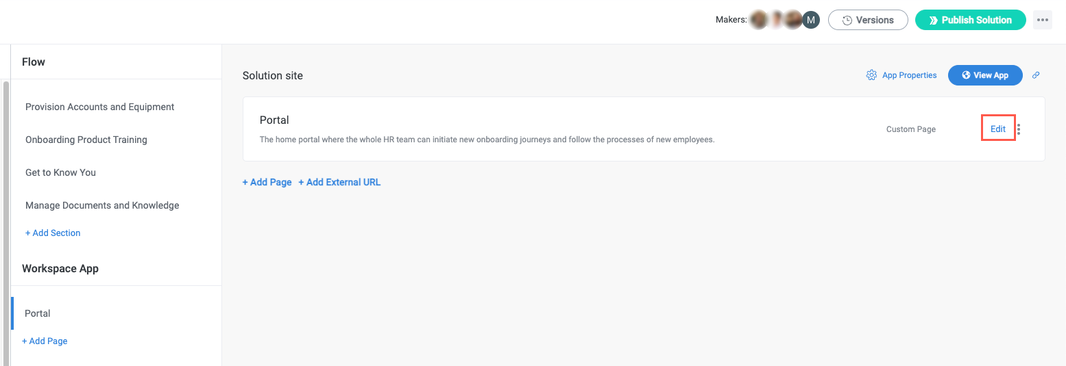 Add and Configure an App Page