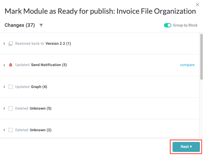 Mark a Module for Publish