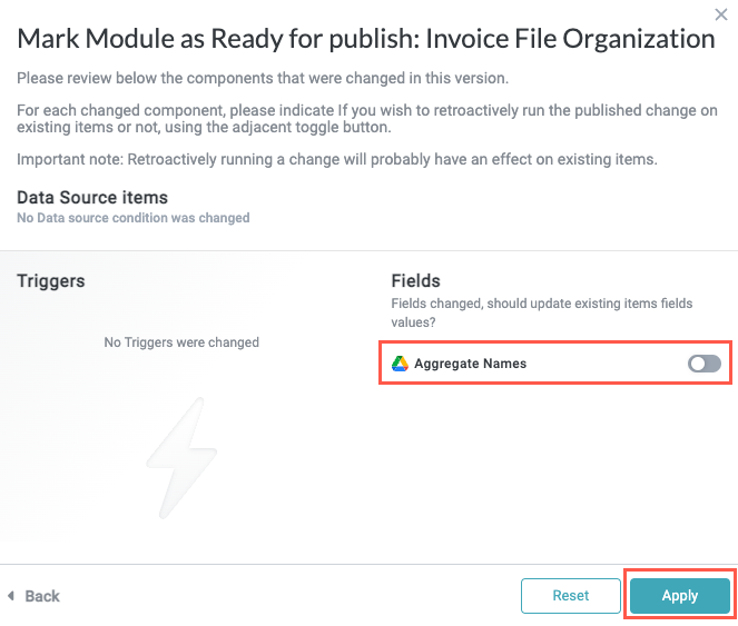 Mark a Module for Publish